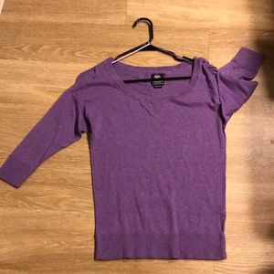 3/4 sleeve Purple sweater